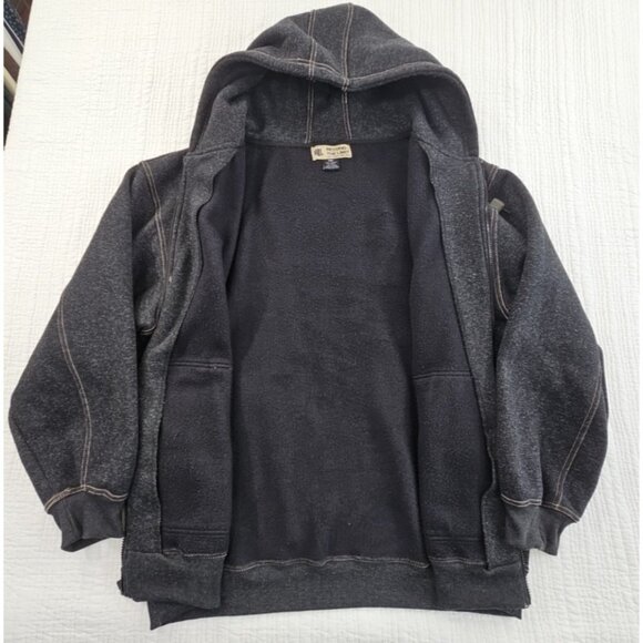 BTL Beyond The Limits Full Zip Hoodie Men's 2XL Heathered Black Contrast Stitch - Picture 12 of 14